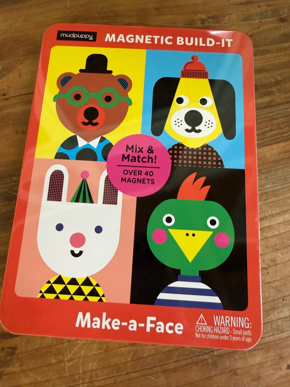 MUDPUPPY NWT Make-a-Face Magnetic Build-It Kids Toy UNOPENED! FUN creative toy!
